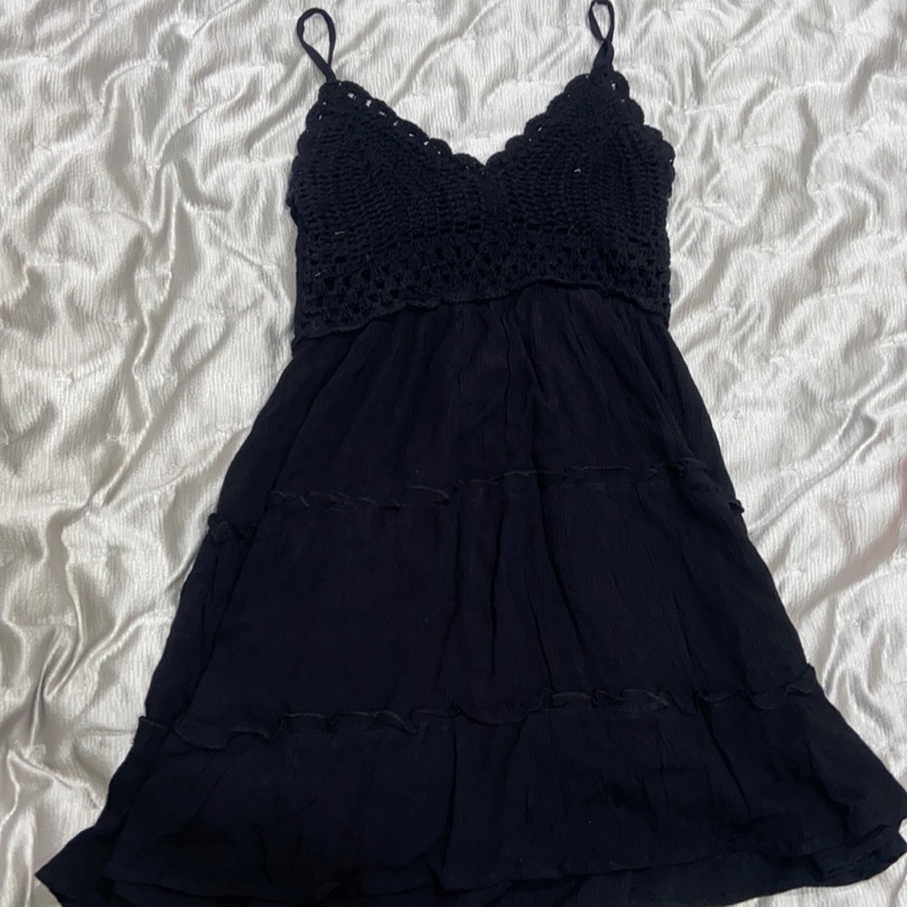 Black knitted dress